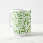 GRÜNHÄNDISCHE LIEBE KAFFEETASSE (Vorderseite Links)