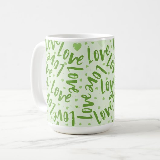 GRÜNHÄNDISCHE LIEBE KAFFEETASSE (Vorderseite Links)
