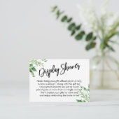 Grünhandschrift Display Brautparty Geschenk Begleitkarte (Stehend Vorderseite)