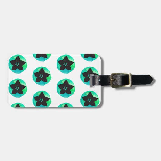 Grünhawaitische Blume Gepäckanhänger (Vorderseite horizontal)