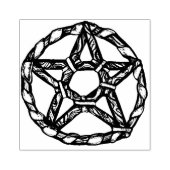 GrünHexenpentagramm Gummistempel (Prägung)