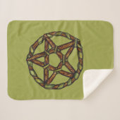 GrünHexenpentagramm Sherpadecke (Vorderseite (Horizontal))