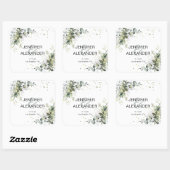 Grünhochzeit Quadratischer Aufkleber (Blatt)