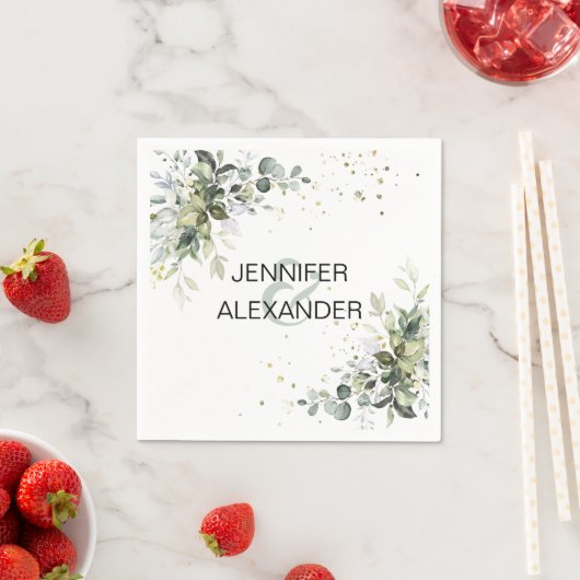 Grünhochzeit Serviette (Beispiel)