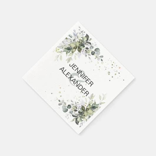 Grünhochzeit Serviette (Ecke)