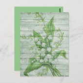 Grünholz-Blume Postkarte (Vorne/Hinten)