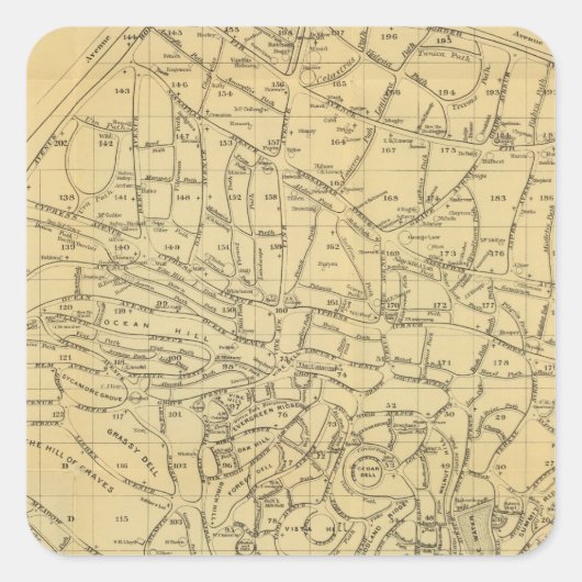 Grünholz-Friedhof Quadratischer Aufkleber (Vorderseite)