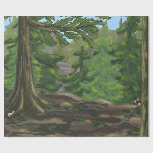 Grünholz Geschenkpapier (Flach)