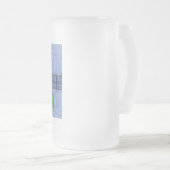 Grünholz Mattglas Bierglas (VorderseiteRechts)