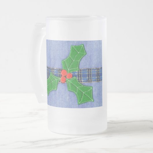 Grünholz Mattglas Bierglas (Vorderseite Links)