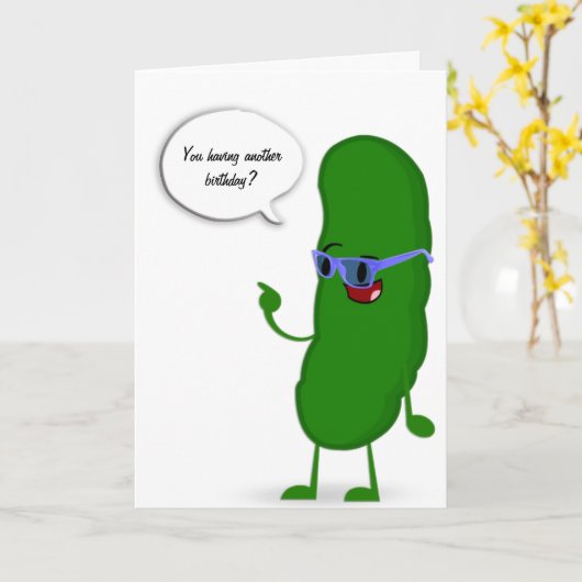 Grünholz Spaß Karte (Gelbe Blume)