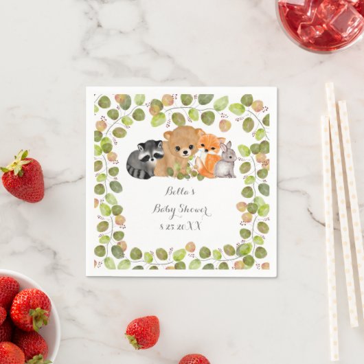 Grünholz Tierpapier Napkins Serviette (Beispiel)