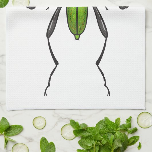 Grünkäfer Geschirrtuch (Gefaltet)