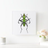 Grünkäfer Quadratische Wanduhr (Zuhause)