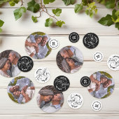 Grünkalligrafie 40. Hochzeitstag Konfetti