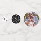 Grünkalligrafie 40. Hochzeitstag Konfetti (Rückseiten)