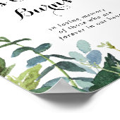 Grünkalligrafie Dieses Zeichen von Kerze Burns Poster (Ecke)