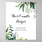 Grünkalligrafie Dieses Zeichen von Kerze Burns Poster (Vorne)