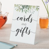 Grünkalligrafie Hochzeitskarten und Geschenkgutsch Sockelschild (In Situ)