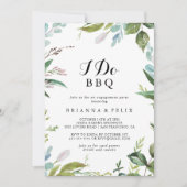 Grünkalligrafie I betreibe GRILLEN Engagement Part Einladung (Vorderseite)