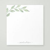 Grünkalligraphie Personalisiert Notizblock