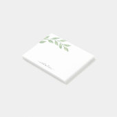 Grünkalligraphie Personalisiert Post-it Klebezettel (angewinkelt)