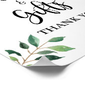 Grünkarten und Geschenke Hochzeit oder Party Zeich Poster (Ecke)