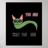 Grünkatzenschlange Poster (Vorne)