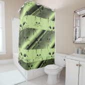 Grünkatzenvorhang Duschvorhang (Beispiel)