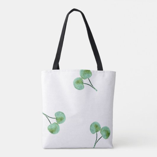 Grünkirschmuster Tasche (Rückseite)
