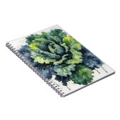 Grünkohl - Aquarellblumen Notizblock (Rechte Seite)