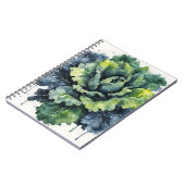 Grünkohl - Aquarellblumen Notizblock (Linke Seite)