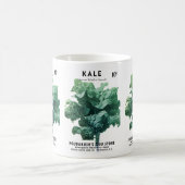 Grünkohl-Samenpackungsetikett Kaffeetasse (Mittel)