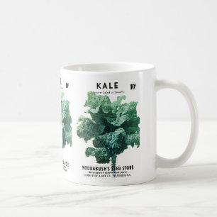 Grünkohl-Samenpackungsetikett Kaffeetasse