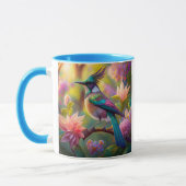 Grünköpfiger Jay-Fantasievogel Tasse (Links)