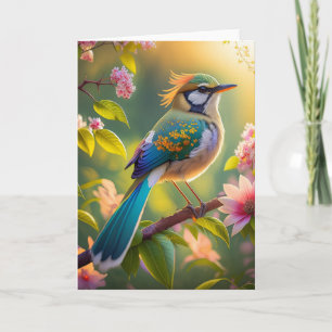Grünköpfiger Teal Flügel Fantasy Vogel Karte