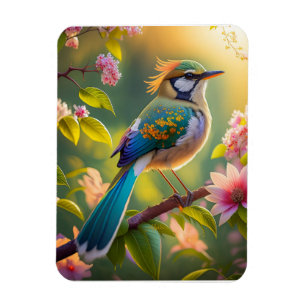 Grünköpfiger Teal Flügel Fantasy Vogel Magnet