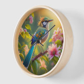 Grünköpfiger Teal Flügel Fantasy Vogel Uhr (Winkel)
