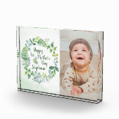 Grünkranz am ersten Muttertag Personalisiert Fotoblock (Rechts)