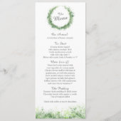 Grünkranz Aquarellkunst Wein Menükarte (Rückseite)