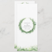 Grünkranz Aquarellkunst Wein Menükarte (Vorne/Hinten)