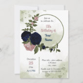 Grünkranz Blume Geburtstagsparty Einladung (Vorderseite)