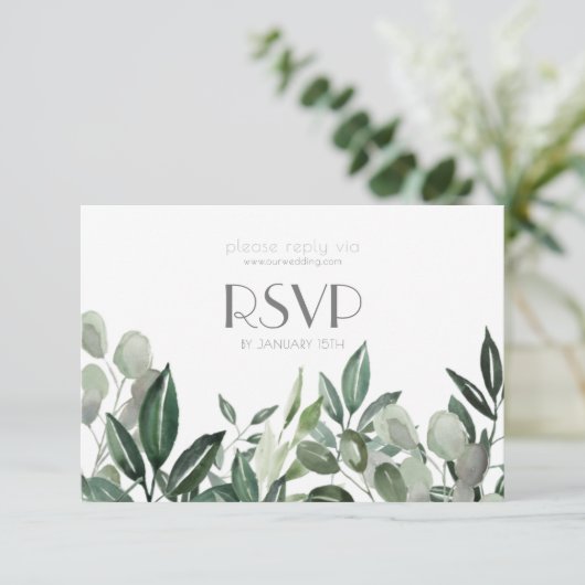 Grünkranz der uAwg-Einschließkarte RSVP Karte (Stehend Vorderseite)