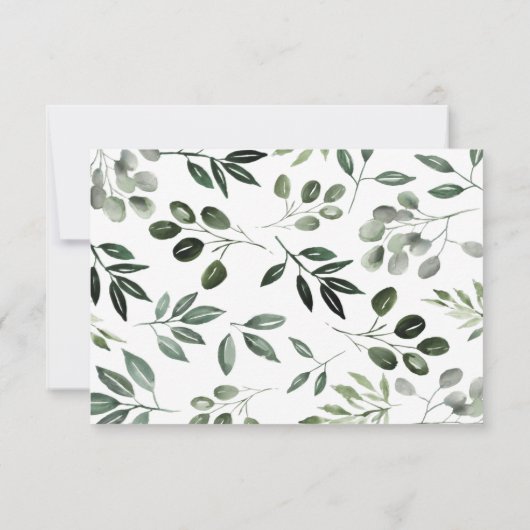 Grünkranz der uAwg-Einschließkarte RSVP Karte (Rückseite)