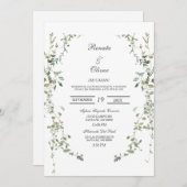 Grünkranz - Einladung zur Hochzeit (Vorne/Hinten)