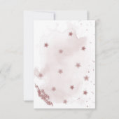 Grünkranz in rosa Blume Dankeskarte (Rückseite)