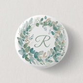 Grünkranz-Monogramm Button (Vorderseite)