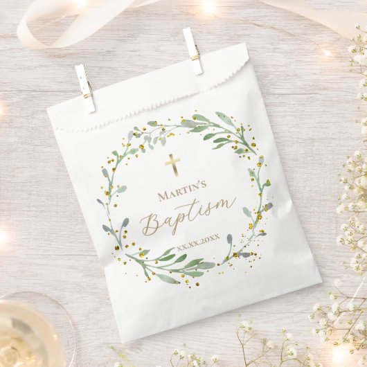 Grünkranz Taufen Geschenktütchen (Ausgeschnitten)