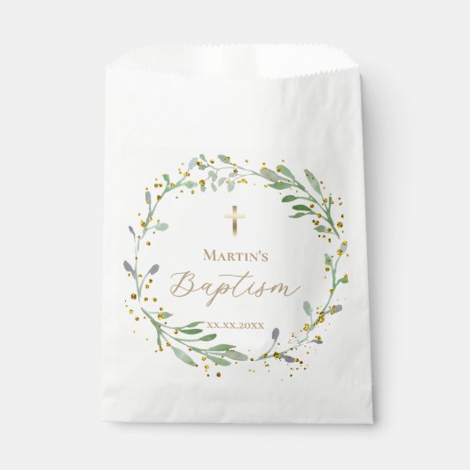 Grünkranz Taufen Geschenktütchen (Vorderseite)