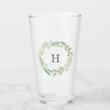 Grünkranz und Monogramm